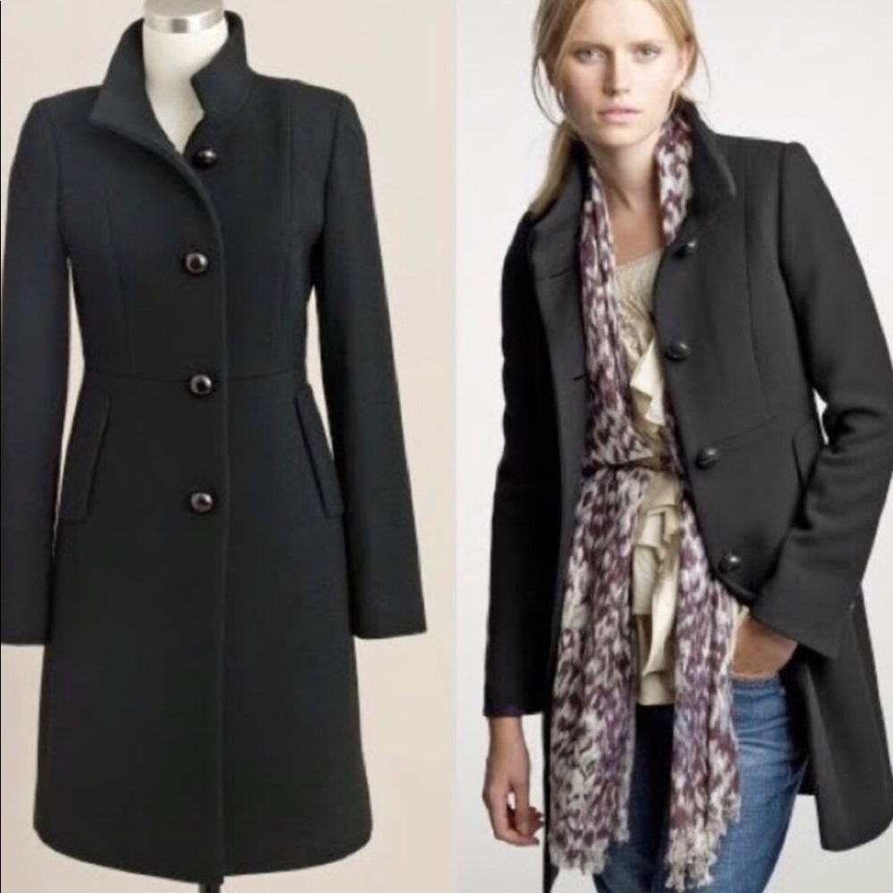Jcrew Carlin double cloth wool coat black 2P